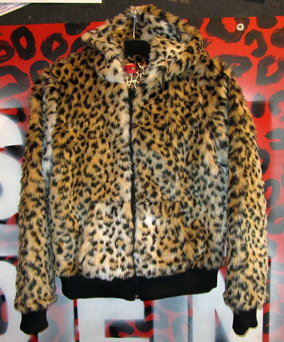 CHAQUETA DE PELO EN LEOPARDO NATURAL